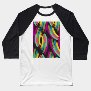 Colorful Brush pattern Baseball T-Shirt